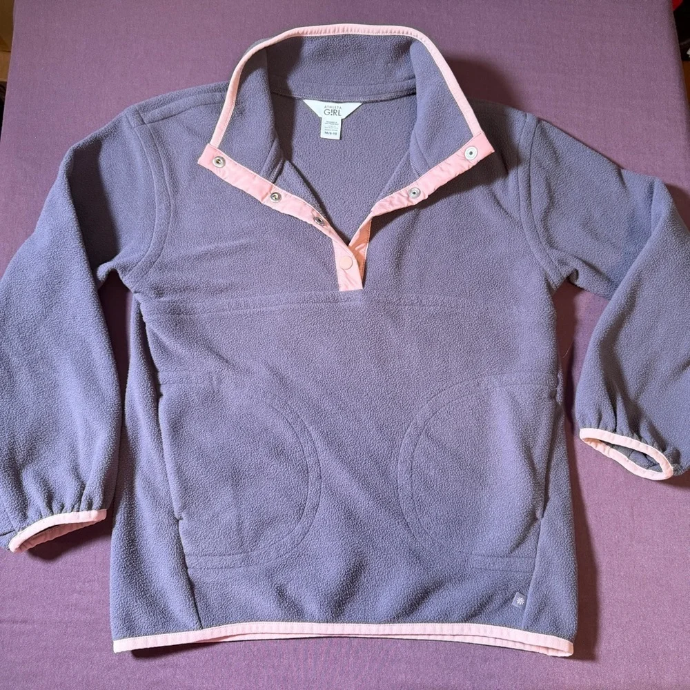Athleta Girl Cold Snap Sweatshirt Fleece Dusty Violet/Pink - Girls Size M/8-10 - Picture 1 of 6